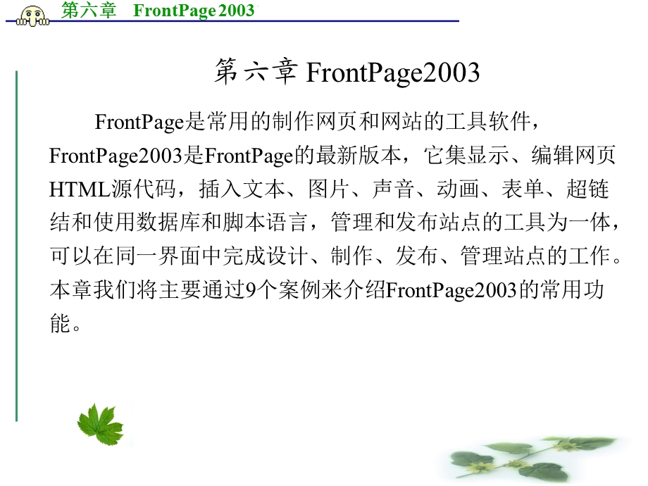 FrontPage2003的教程详细.ppt_第2页