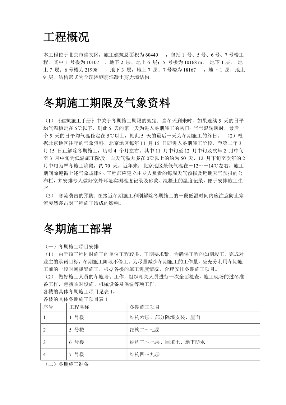 北京某项目冬期施工组织设计方案.doc_第2页