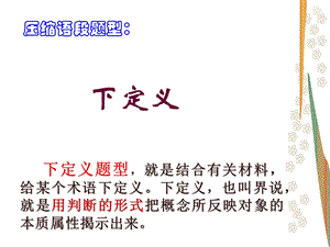 压缩语段下定义.ppt