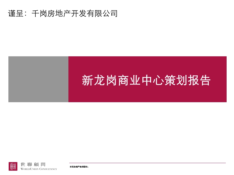 世联地产深圳新龙岗商业中心营销策划报告页.ppt_第1页