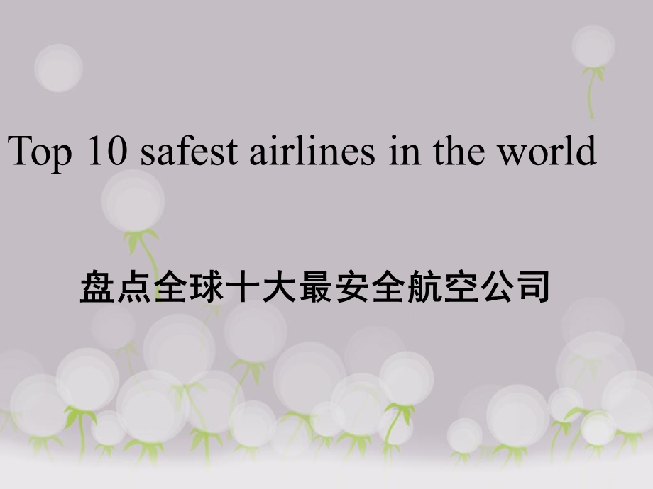 全球十大最安全的航空公司.ppt_第1页