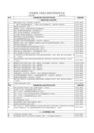 房屋建筑工程竣工验收归档资料目录.docx