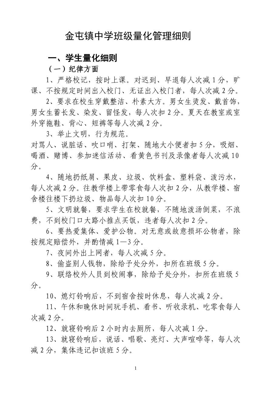 中学班级量化管理方案.doc_第1页