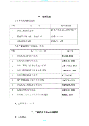 基坑土方开挖支护降水施工方案.doc