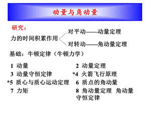 大学物理-动量与角动量.ppt