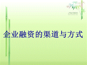 企业融资渠道与方式.ppt