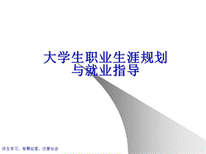 大学生职业生涯规划与就业指导.ppt