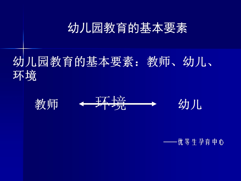 优等生孕育中心总结幼儿园教育的基本要素.ppt_第1页