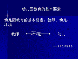 优等生孕育中心总结幼儿园教育的基本要素.ppt