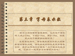 北师大版七年级字母表示数.ppt