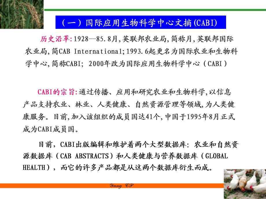 外文文献数据库第四节世界三大农业数据库.ppt_第3页