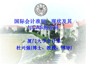 国际会计准则现状及其与CAS的差异.ppt