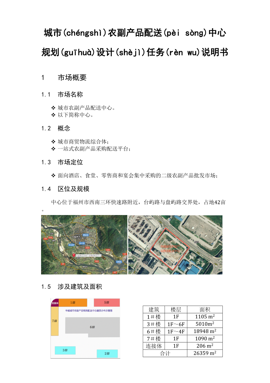 城市农副产品配送中心规划设计概要.docx_第1页