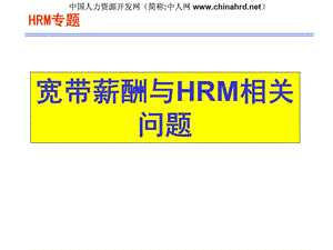 宽带薪酬与HRM相关问题.ppt
