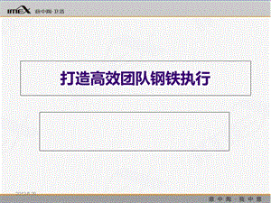 打造高效团队钢铁执行.ppt