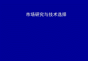 市场研究与技术选择.ppt