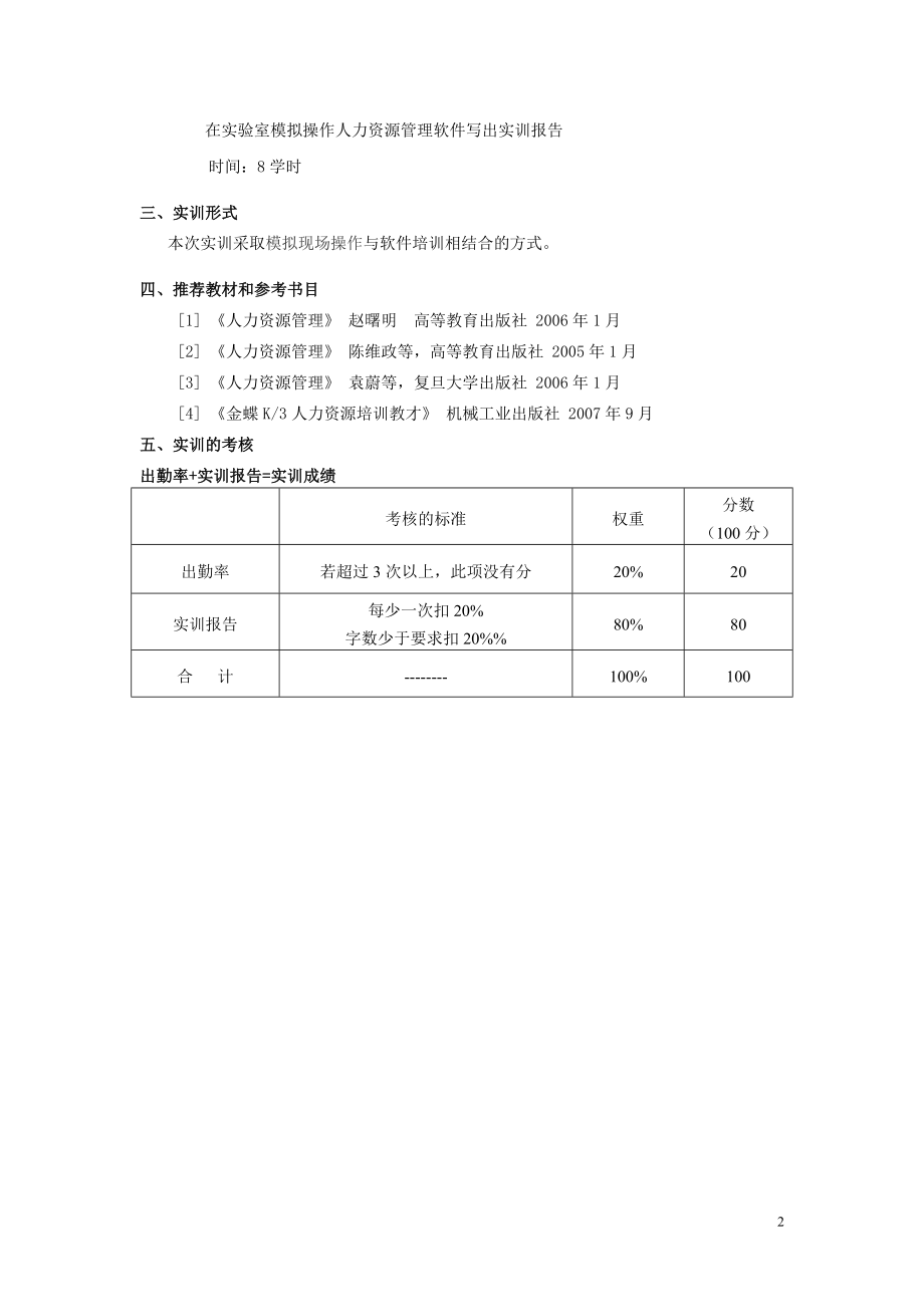 人力资源管理实训方案.doc_第2页