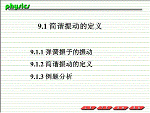 普通物理PPT课件9.1简谐振动的定义.ppt