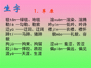 小学语文五年级下册第一单元知识点汇总教材.ppt