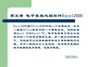 演示电子表格处理软件Excel.ppt