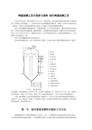 啤酒发酵工艺介绍学习资料 现代啤酒发酵工艺.doc