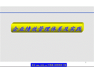 企业绩效管理体系及实践135.ppt