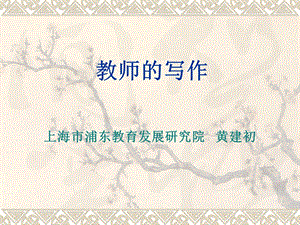 教师的写作(浦东毕节).ppt