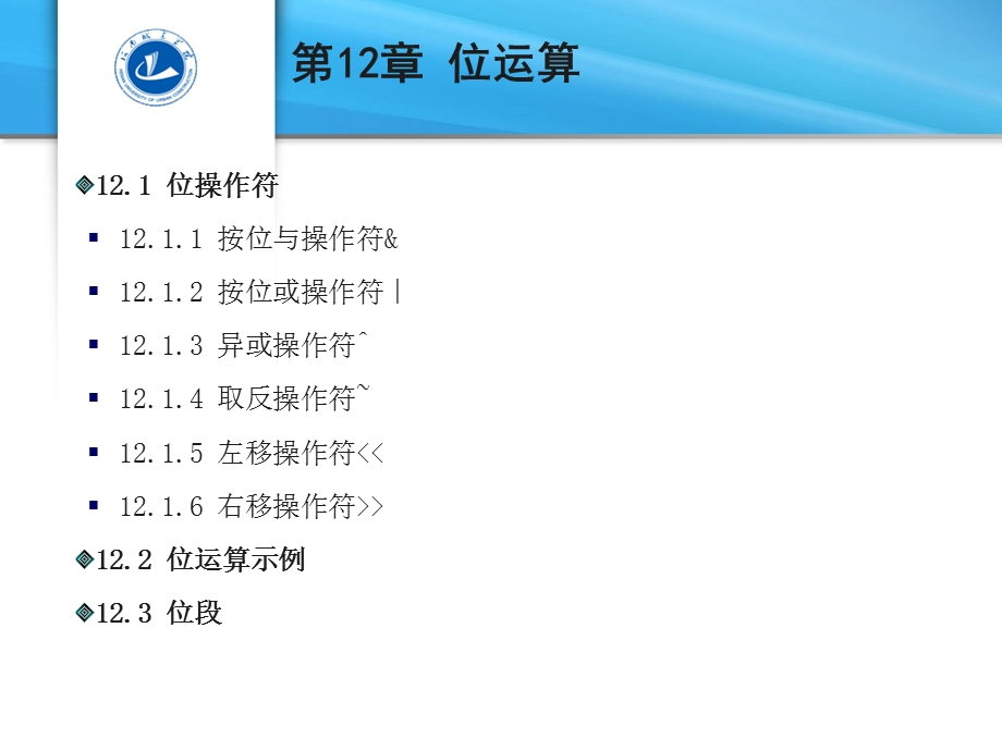 新编C语言程序设计教程PPT第12章位运算.ppt_第2页