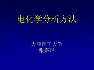 电化学分析方法-概念、电导.ppt