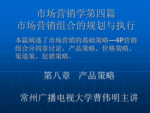 市场营销组合的规划与执行.ppt