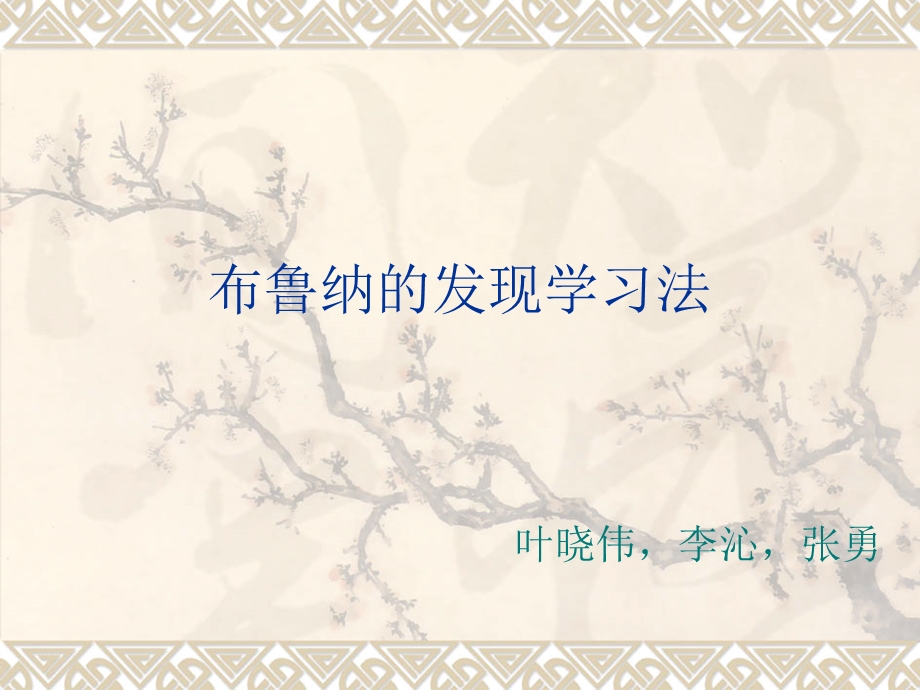 布鲁纳的发现学习法.ppt_第1页