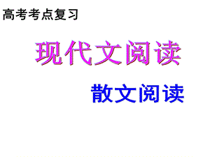 现代文阅读：散文阅读.ppt