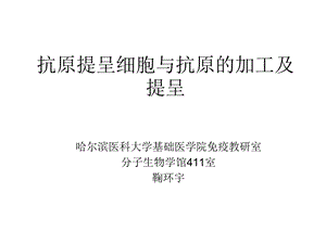 抗原提呈细胞与抗原的加工及提呈.ppt