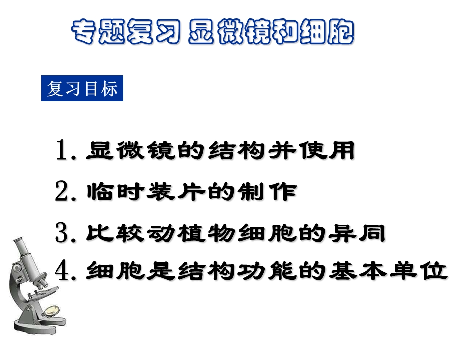 新课标中考生物专题复习《显微镜与细胞专题复习》.ppt_第3页