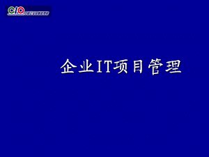 企业IT项目管理.ppt