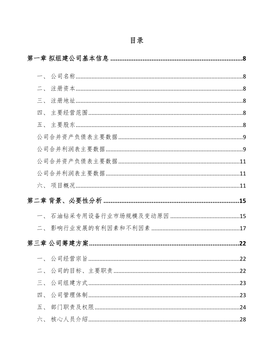 大理关于成立钻具公司可行性研究报告.docx_第2页