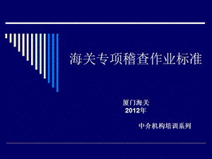 海关专项稽查作业标准.ppt