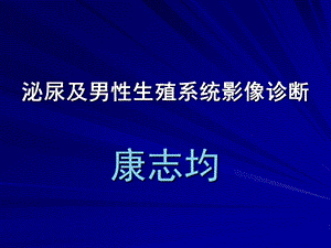 泌尿系统疾病影像诊断kzj.ppt