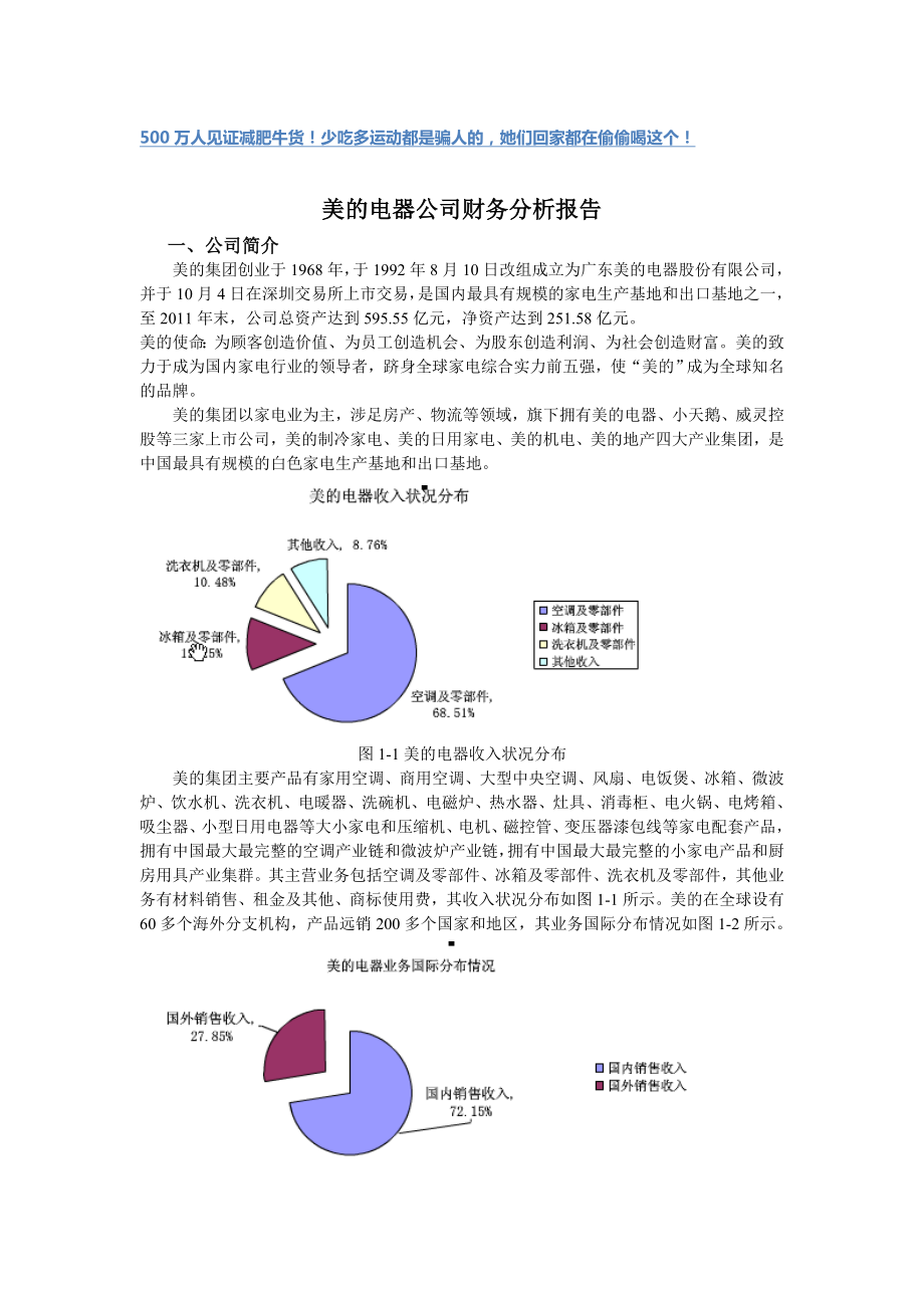 美的电器公司财务分析报告 .doc_第2页