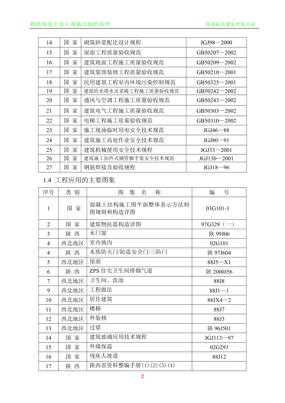 住宅小区工程施工组织设计.doc_第2页