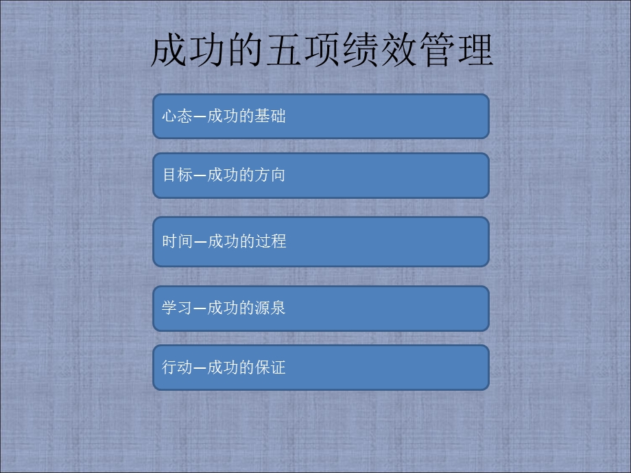 成功的五项绩效管理.ppt_第1页