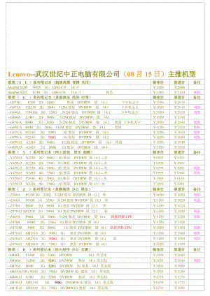 联想0815渠道报价世纪中正A.doc