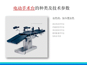 电动手术台的种类及技术参数.ppt