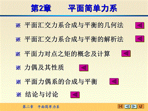 理论力学精品课程第二章平面简单力系.ppt