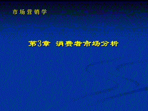 市场营销学-第三章分析消费者市场与购买行为.ppt