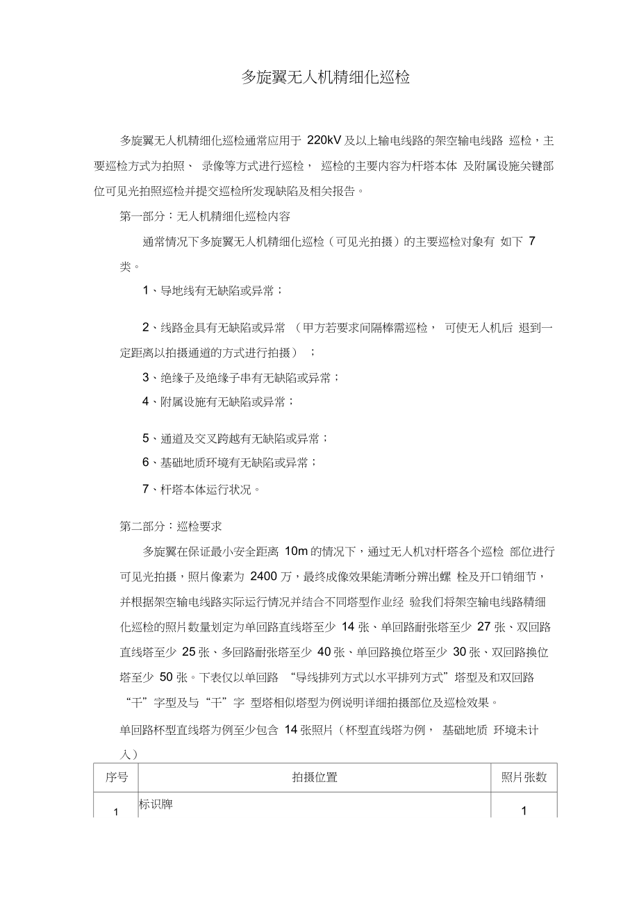 多旋翼无人机精细化巡检技术方案设计介绍.docx_第1页