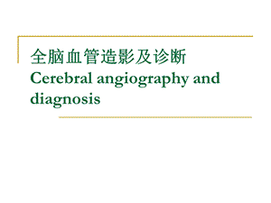 全脑血管造影及其诊断.ppt