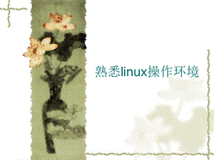 熟悉linux操作环境和常见命令.ppt