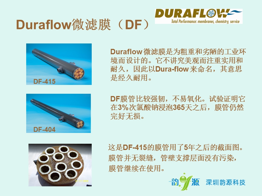 美国DURAFLOW管式DF微滤膜.ppt_第3页