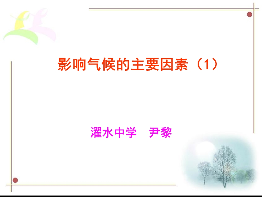 影响气候的主要因素-湘教版.ppt_第1页